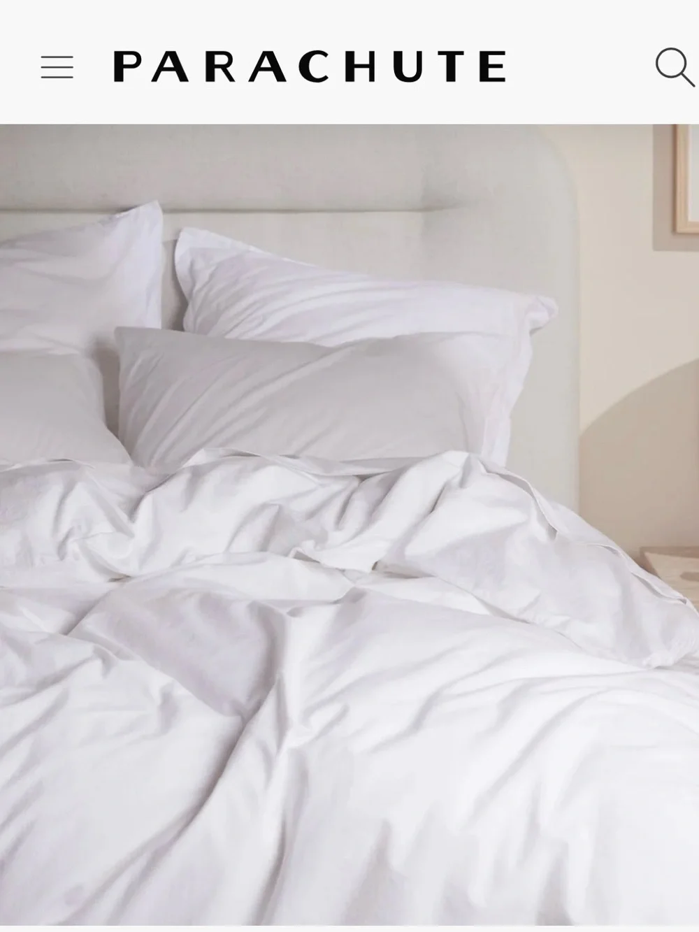 Parachute NWT Brushed Cotton Duvet Cover Queen Size $230 MSRP